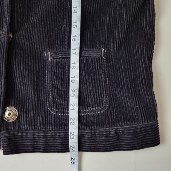 J. Jill Corduroy Jacket Snap Buttons Black L - Picture 11 of 14